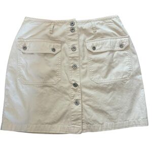 Copper Key Clothing Company Khaki Button Short Cargo Skirt